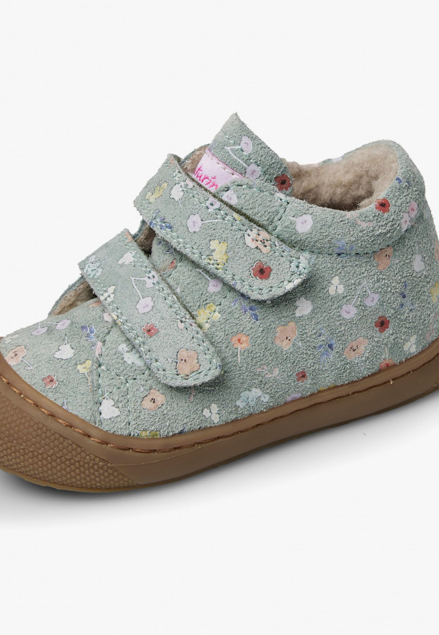 NATURINO COCOON VLLauflernschuhe aus Veloursleder, Salbei