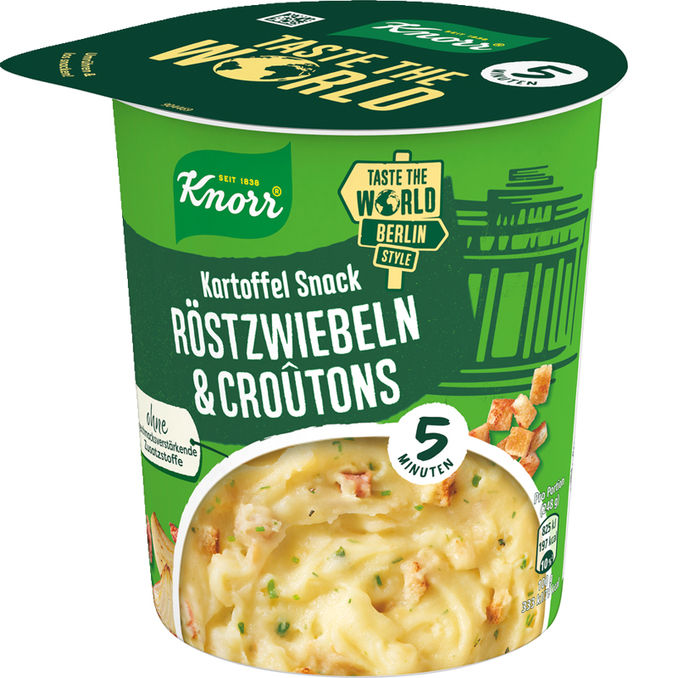 Kartoffelsnack mit Röstzwiebeln & Croûtons, 48g von Knorr