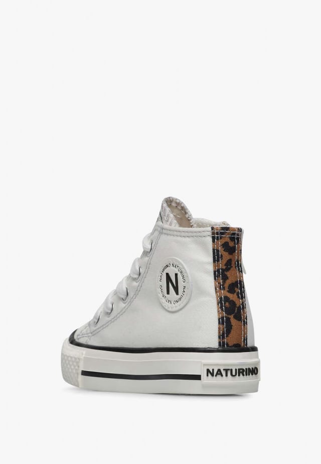 NATURINO YLFAS.Sneakers aus Stoff mit Tierdetails, Weiß