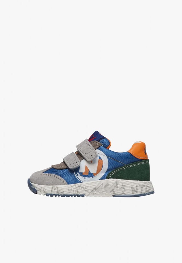 NATURINO JESKO 2 VL.Sneakers aus Veloursleder und technischem Gewebe, Marineblau-Grau