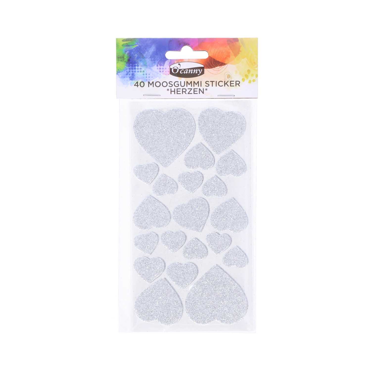 O'Canny Sticker Moosgummi, Herzen, 40er