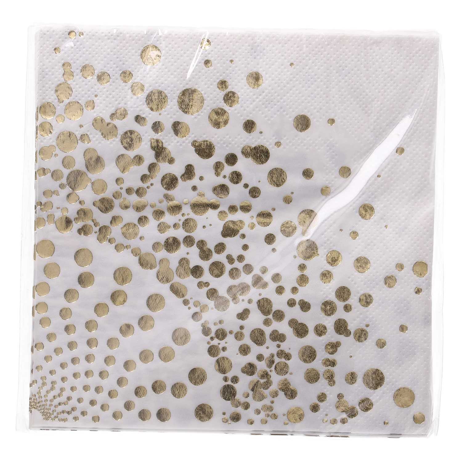 Servietten weiß gold 33 x 33 cm 16er