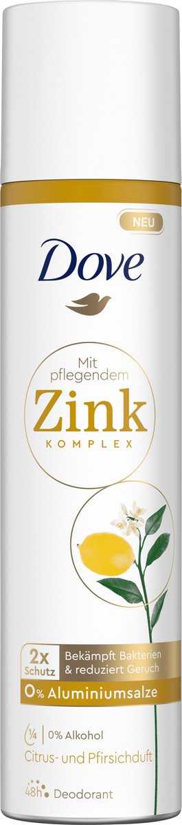 Deospray Dove 100ml Zink+Citrus+Pfirsich