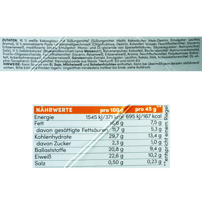 Pocket Proteinriegel Caramel Cookie, 12er Pack, 12 x 45g von Shape Republic