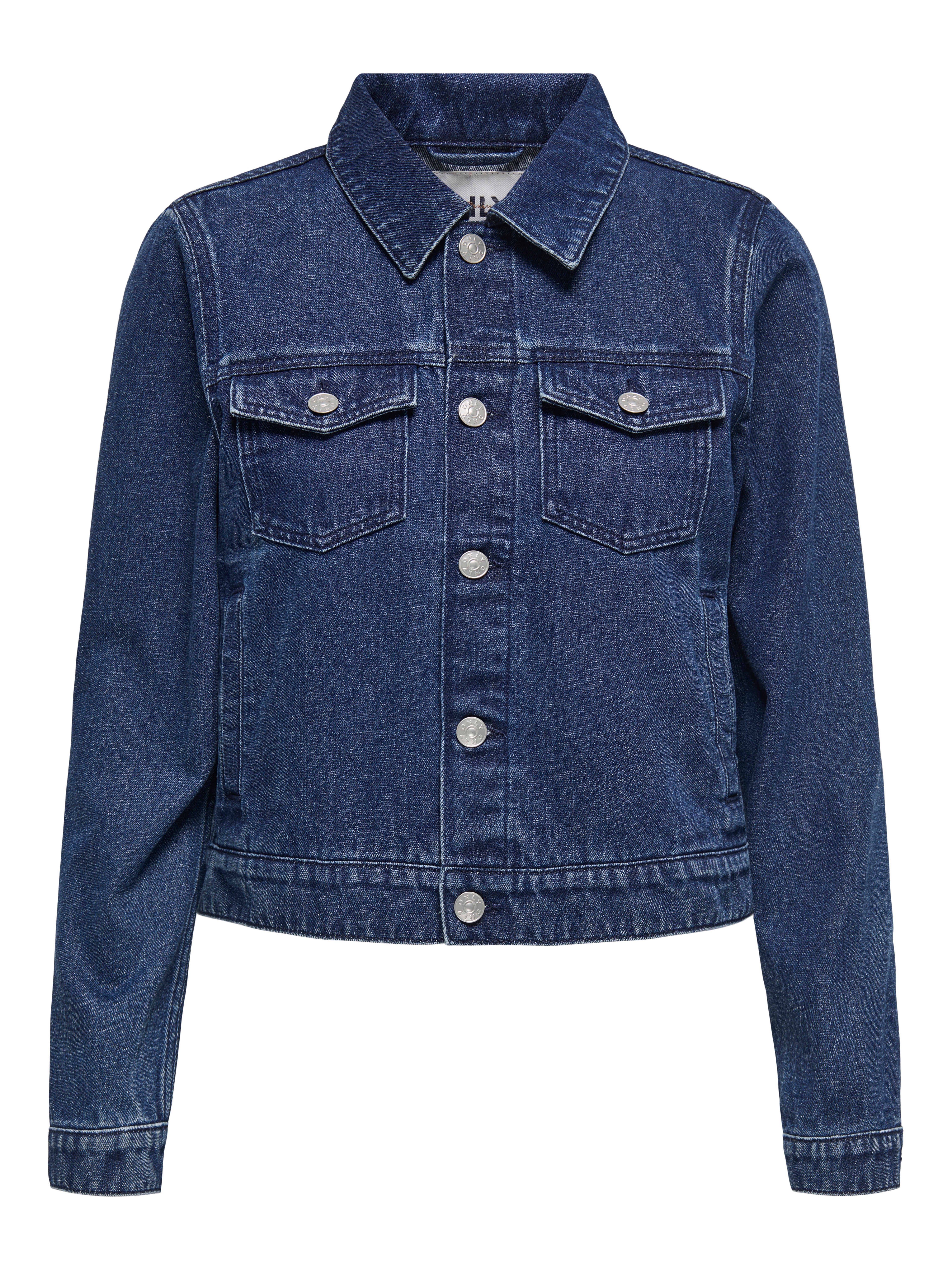 ONLRILLO Jeansjacke Dark Blue Denim