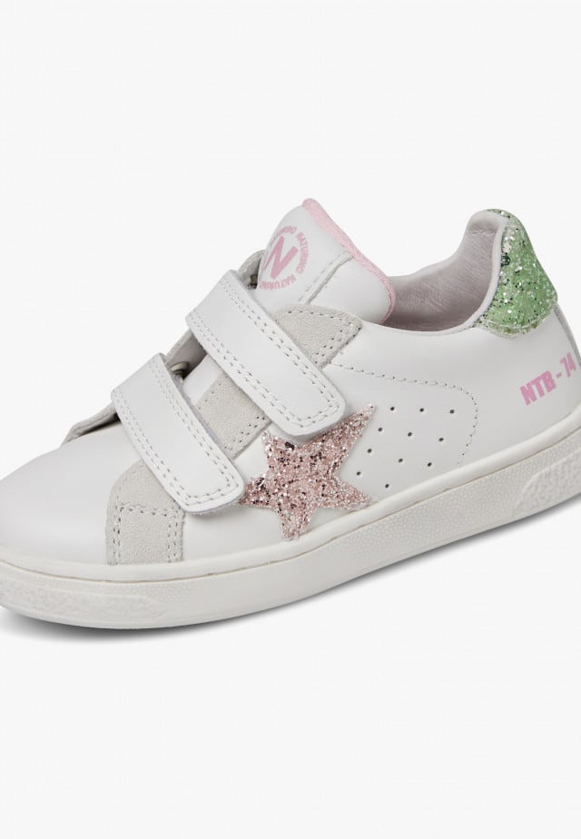 NATURINO PINN VL.Sneakers aus Leder und Veloursleder, Weiß