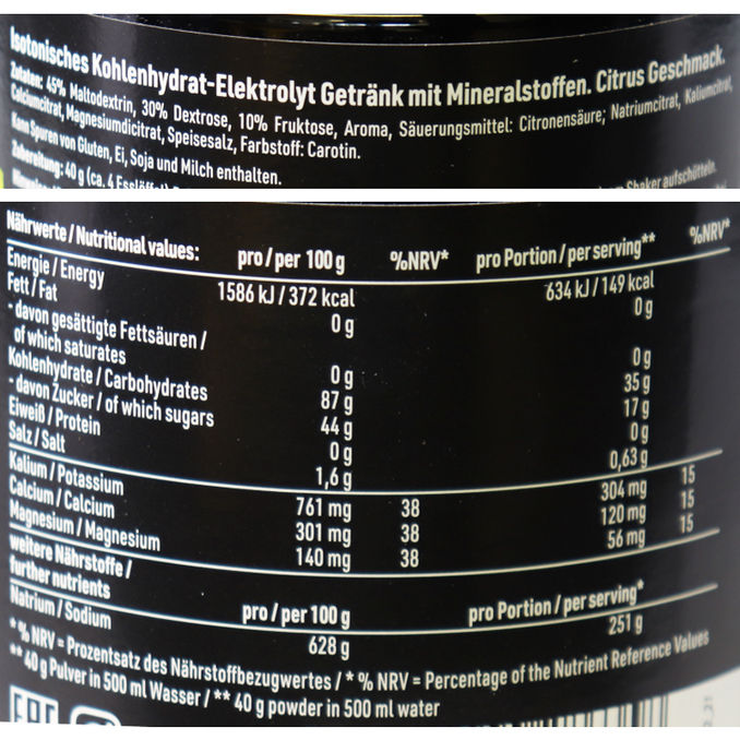 Ausdauer Drink Citrus, 400g von Power System
