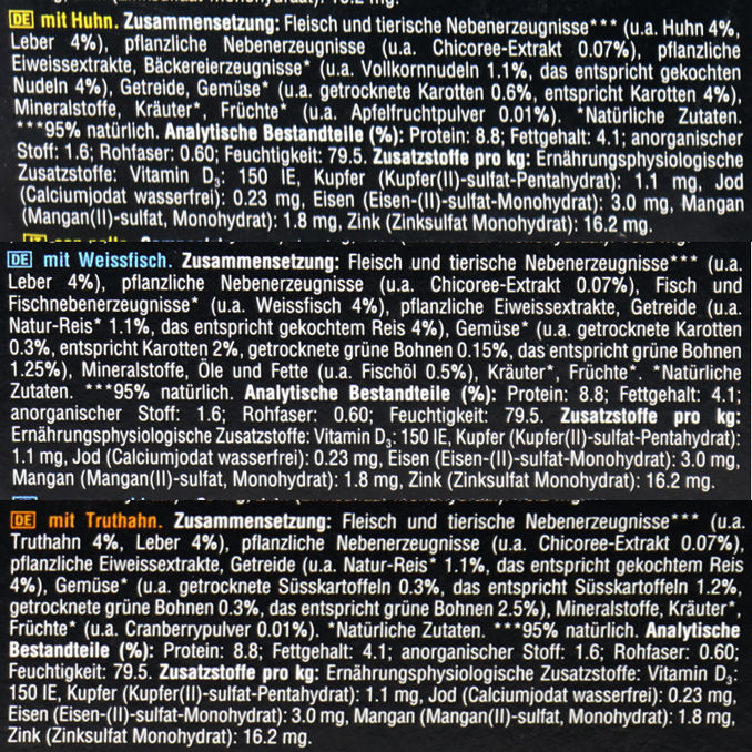 Casserole in Sauce mit Huhn, Fisch, Truthahn & mit Vollkorn & Superfoods, 12er Pack, 12 x 400g von Cesar