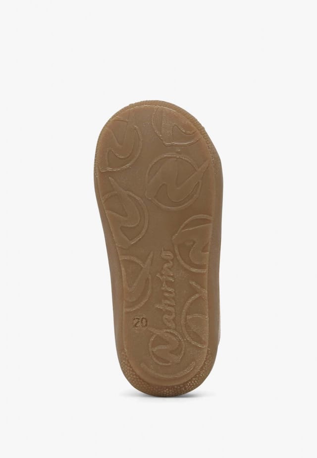 NATURINO COCOONLauflernschuhe aus Metallic-Veloursleder, Hellrosa