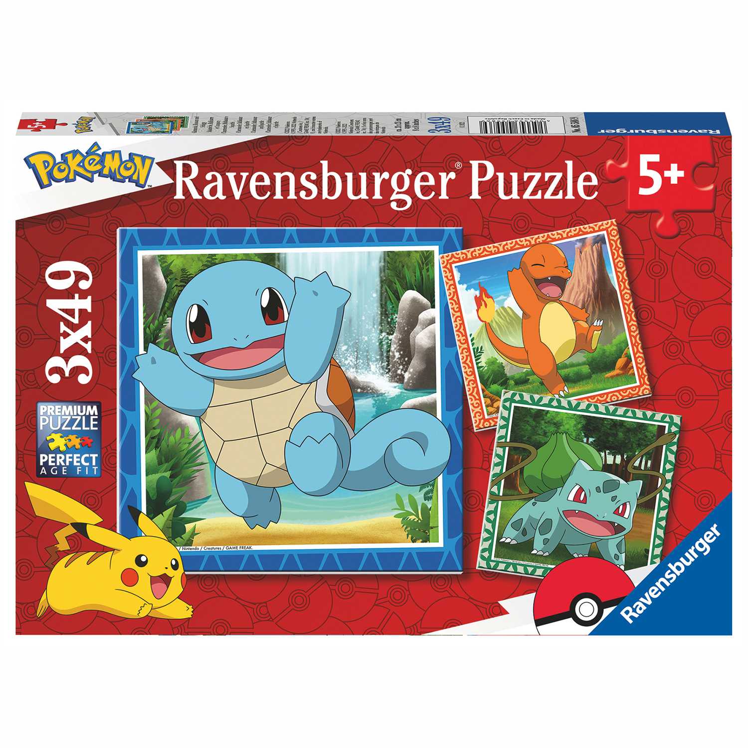 Pokemon Puzzle Ravensb. 3x49 Teile
