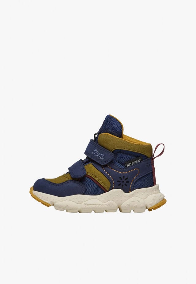 RIKU JUNIOR WP VL.Stiefeletten aus Kunstleder und technischem Gewebe, Militärgrün-Marineblau