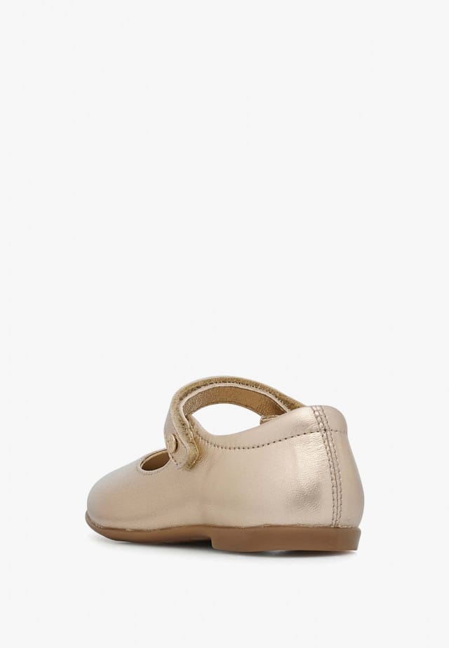 NATURINO DARLINGBallerinas aus Metallic-Leder, Platin