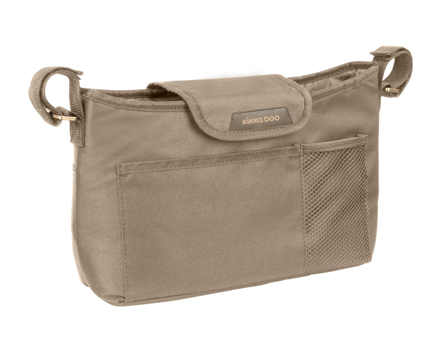 Kikkaboo Wickeltasche Ella Reißverschluss Flaschenfächer Kinderwagenbefestigung beige