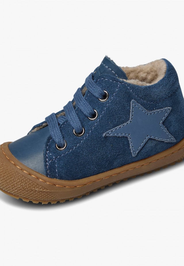 NATURINO KOLDE2Lauflernschuhe aus Leder und Veloursleder, Blau