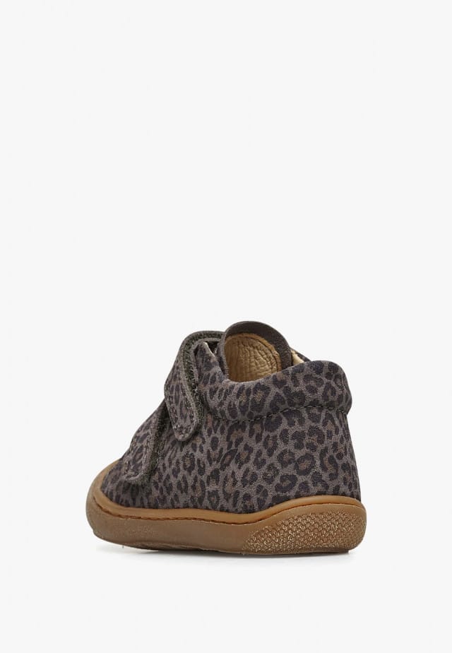 NATURINO COCOON VLLauflernschuhe aus Veloursleder mit Pony-Print, Anthrazit