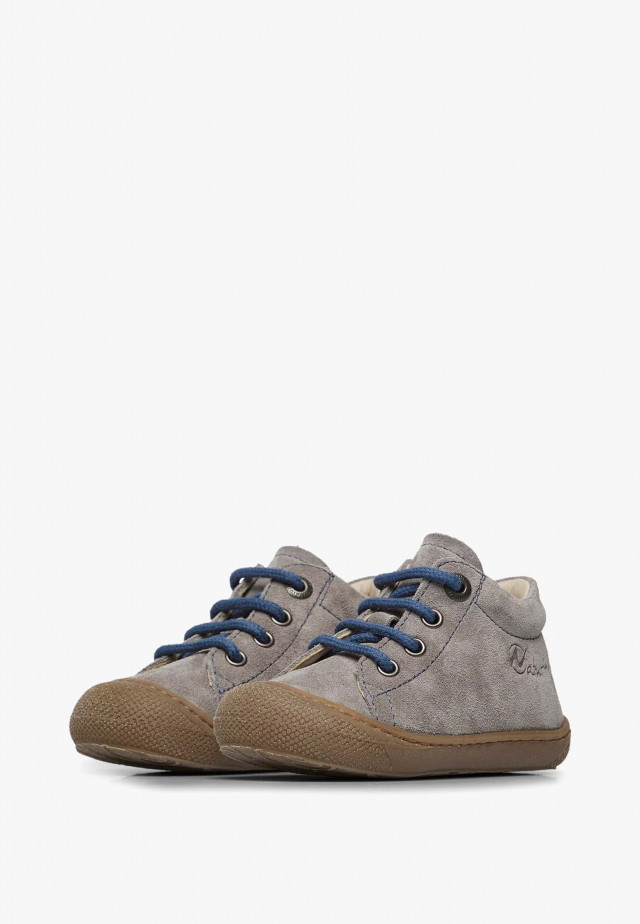 NATURINO COCOONLauflernschuhe aus Veloursleder, Anthrazit