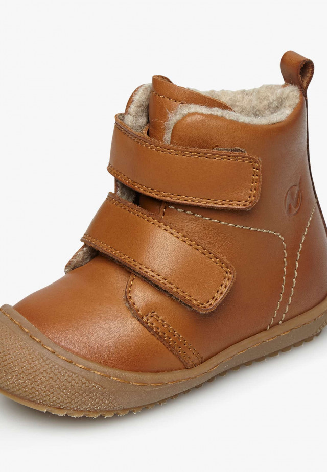NATURINO BUBBLE VLStiefeletten aus gefüttertem Nappaleder, Cognac