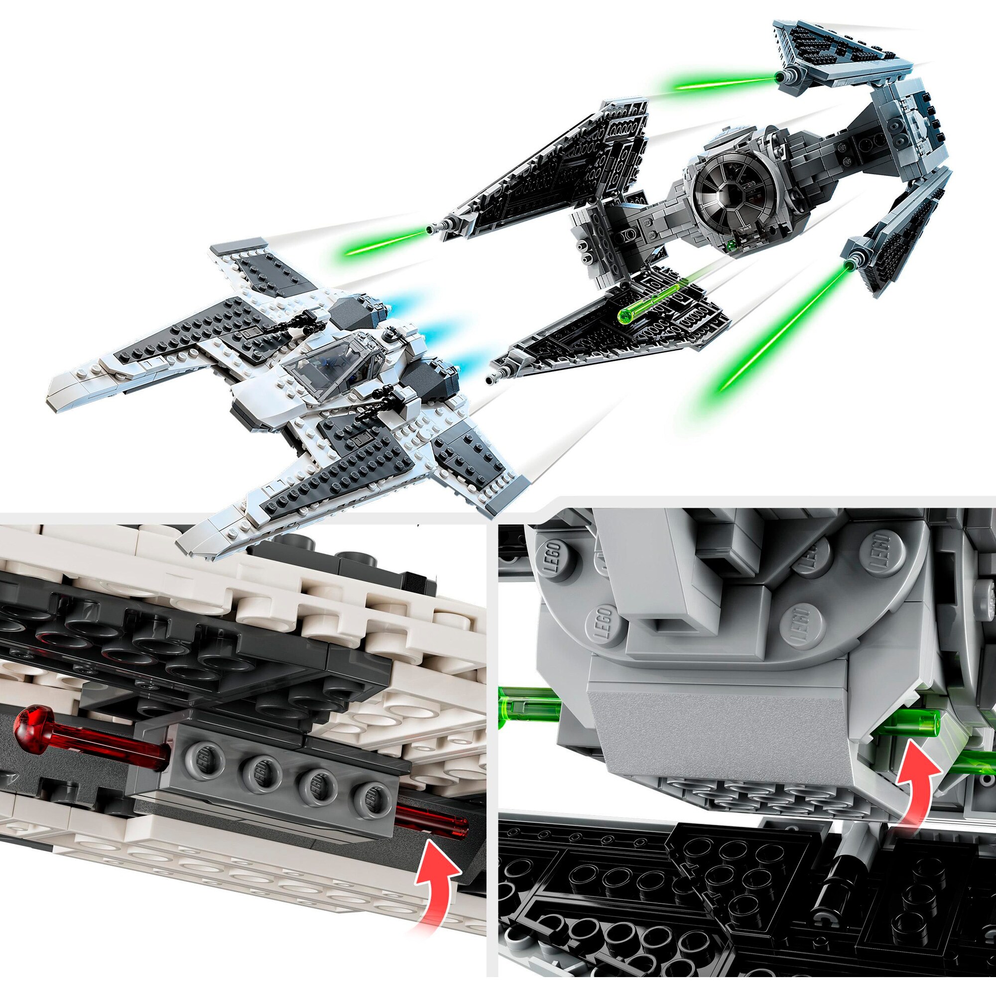 LEGO Konstruktionsspielzeug Star Wars Mandalorianischer Fang Fighter vs. TIE Interceptor
