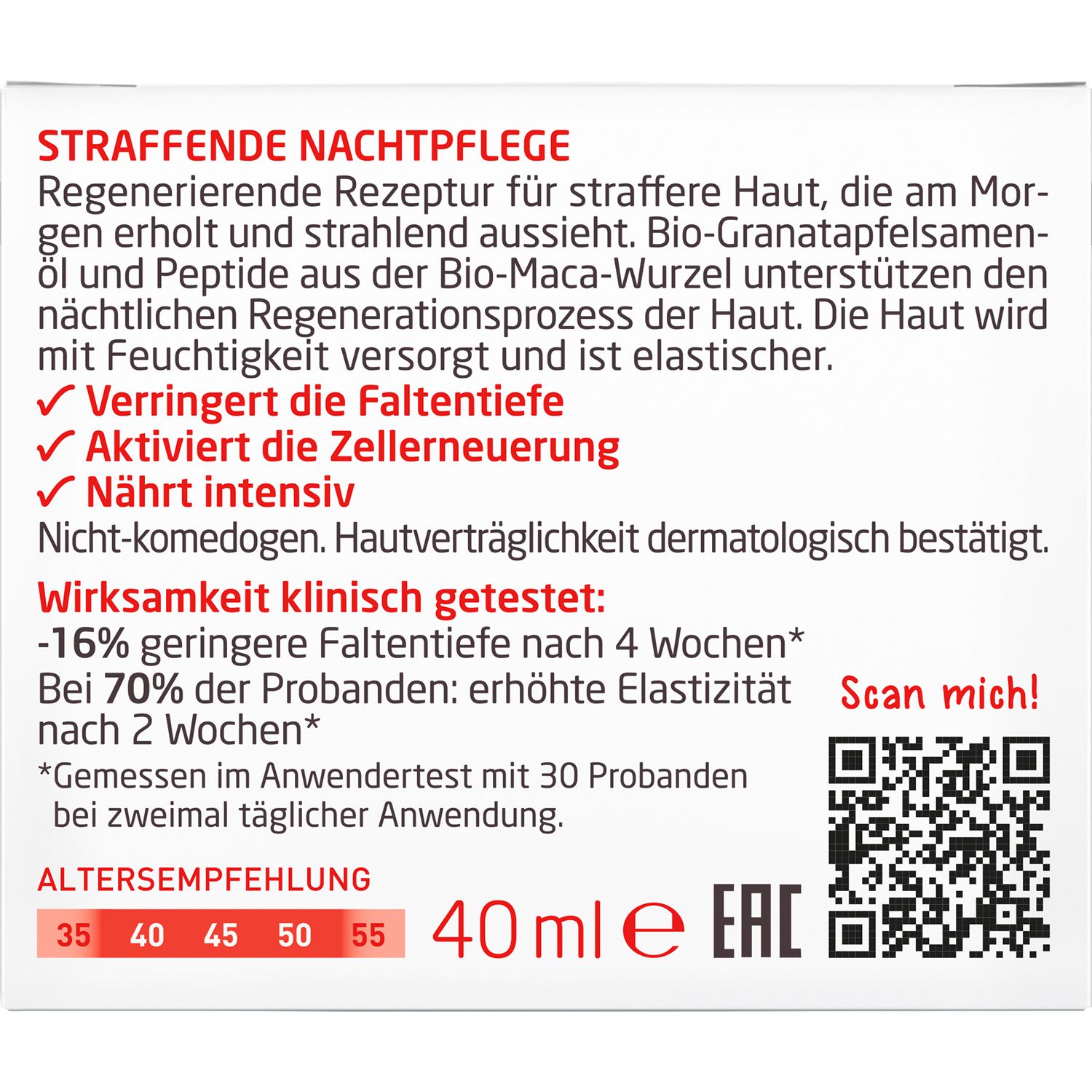 Weleda Straffende Nachtpflege Granatapfel & Maca-Peptide - nährt intensiv, strafft & mindert Falten