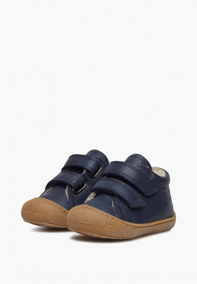 NATURINO COCOON VLLauflernschuhe aus Nappaleder mit Wollfutter, Dunkelblau