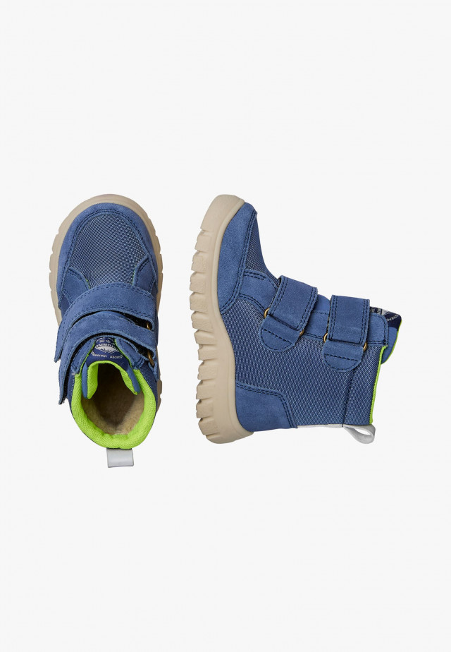 NATURINO GEMINAE 3 VL WP.Stiefel aus Veloursleder und technischem Gewebe, Blau