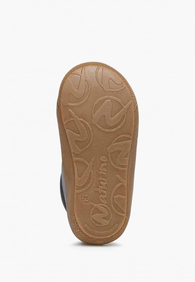 NATURINO COCOON VLLauflernschuhe aus Nappaleder mit Wollfutter, Dunkelblau