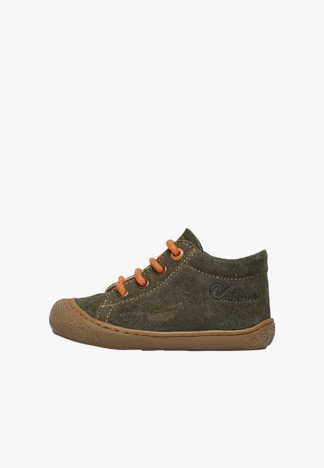 NATURINO COCOONLauflernschuhe aus Veloursleder, Dunkelgrün