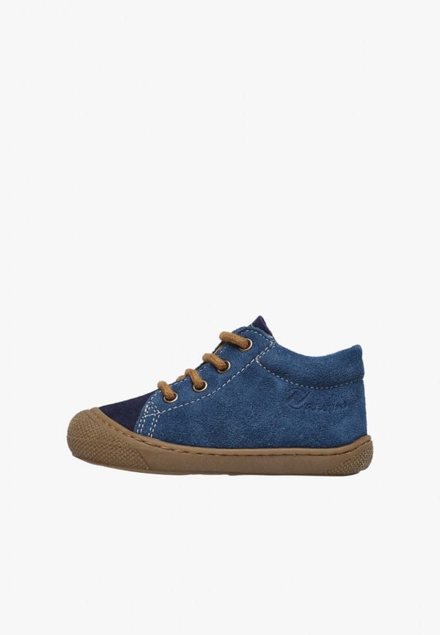 NATURINO COCOON ZIPLauflernschuhe aus Veloursleder mit Reißverschluss, Indigo