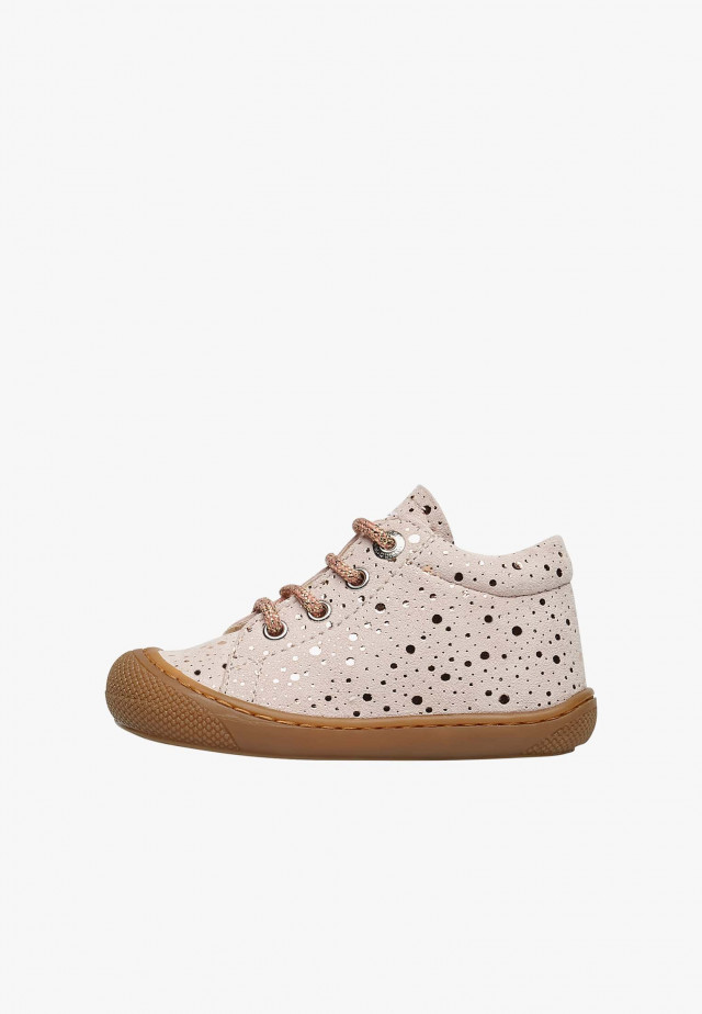 NATURINO COCOONLauflernschuhe aus Veloursleder, Rosa