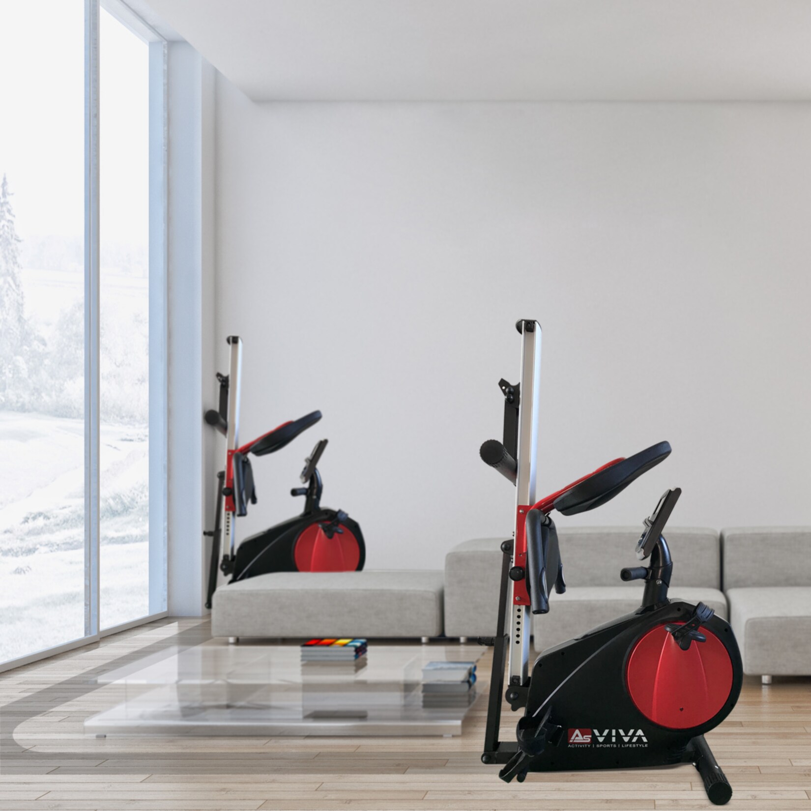 Rudergerät & Liegeergometer AsVIVA 2 in 1 RA6
