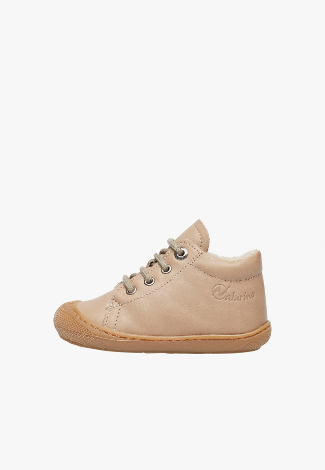 NATURINO COCOONLauflernschuhe aus Leder mit Wollfutter, Beige