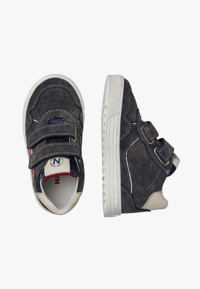 NATURINO HESS HIGH 3 VL.Knöchelschuhe aus Veloursleder, Marineblau