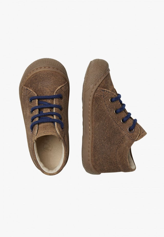 NATURINO COCOONLauflernschuhe aus Veloursleder, Braun