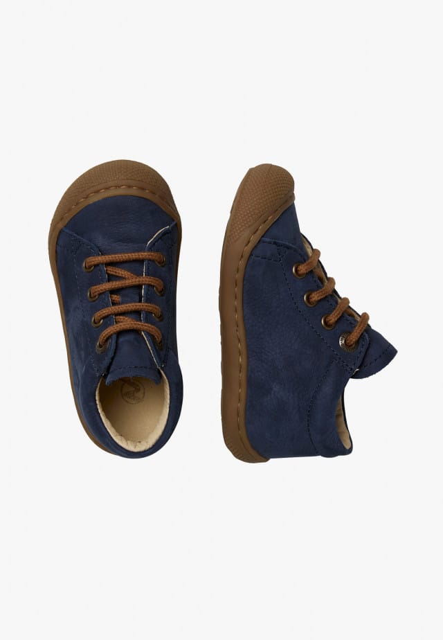 NATURINO COCOONLauflernschuhe aus Veloursleder, Marineblau
