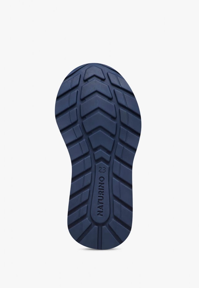 NATURINO ROY VL.Sneakers aus Veloursleder und technischem Gewebe, Grau-Azurblau