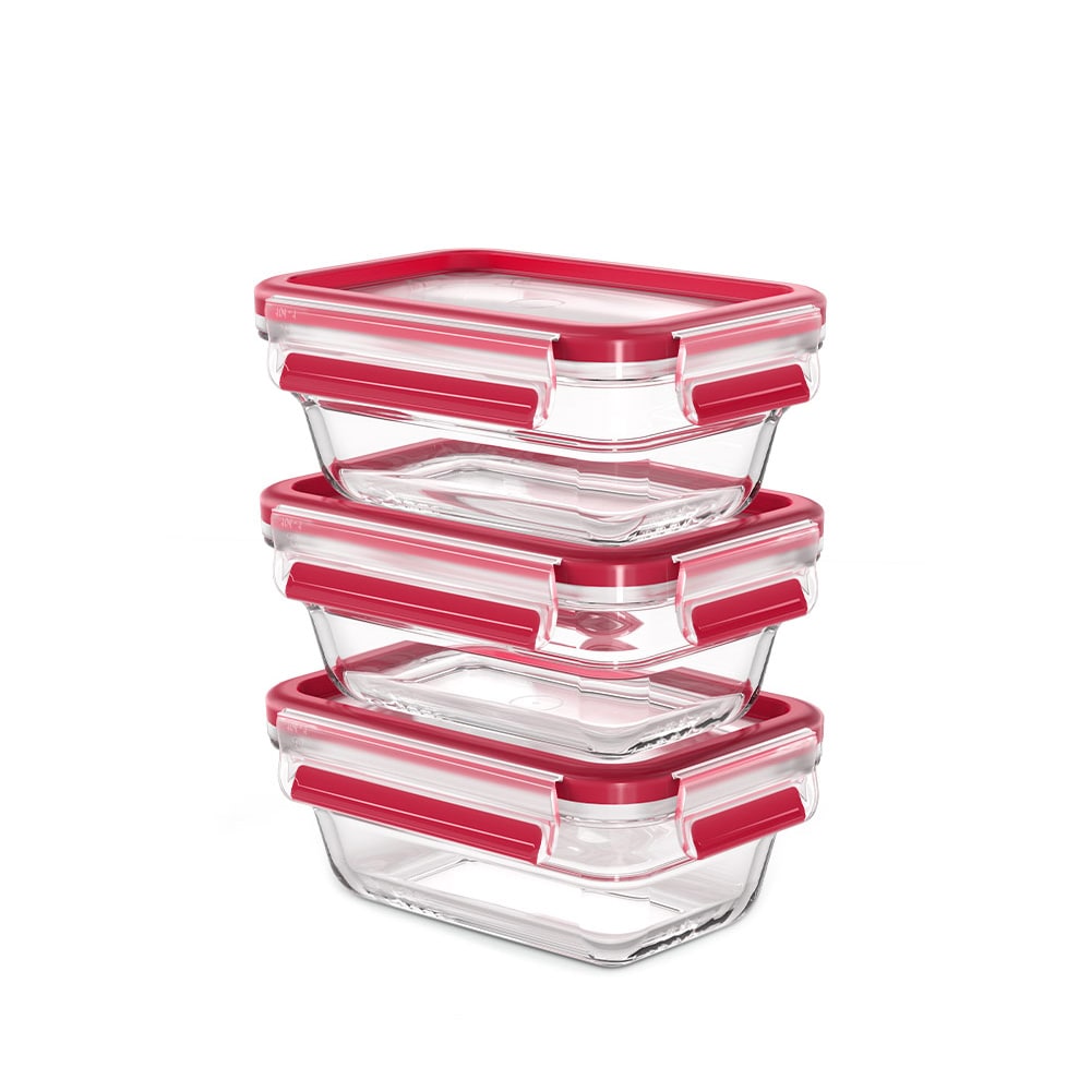 CLIP & CLOSE Frischhaltedosen Glas 3er-Set