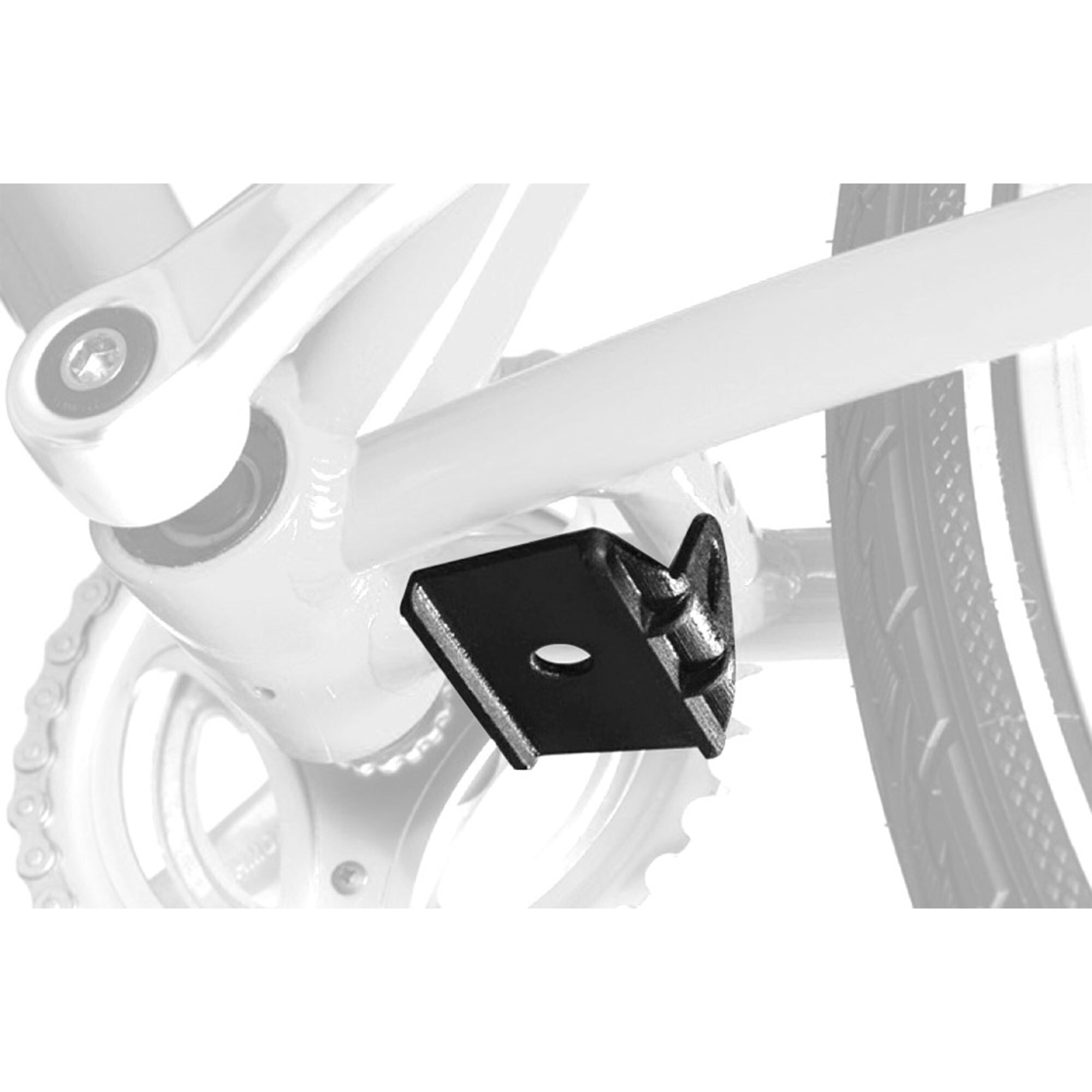 Hebie GFK Adapterplatte für Mittelbauständer Fahrradständer Montage Adapter Ständer Ständerplatte Platte universal