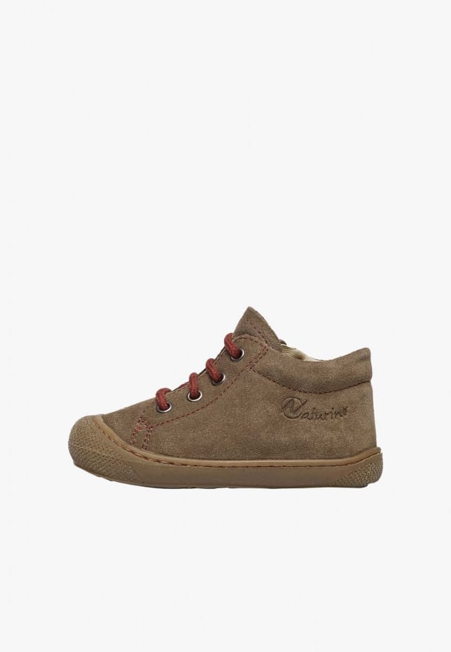NATURINO COCOON ZIPLauflernschuhe aus Veloursleder mit Reißverschluss, Hellbraun