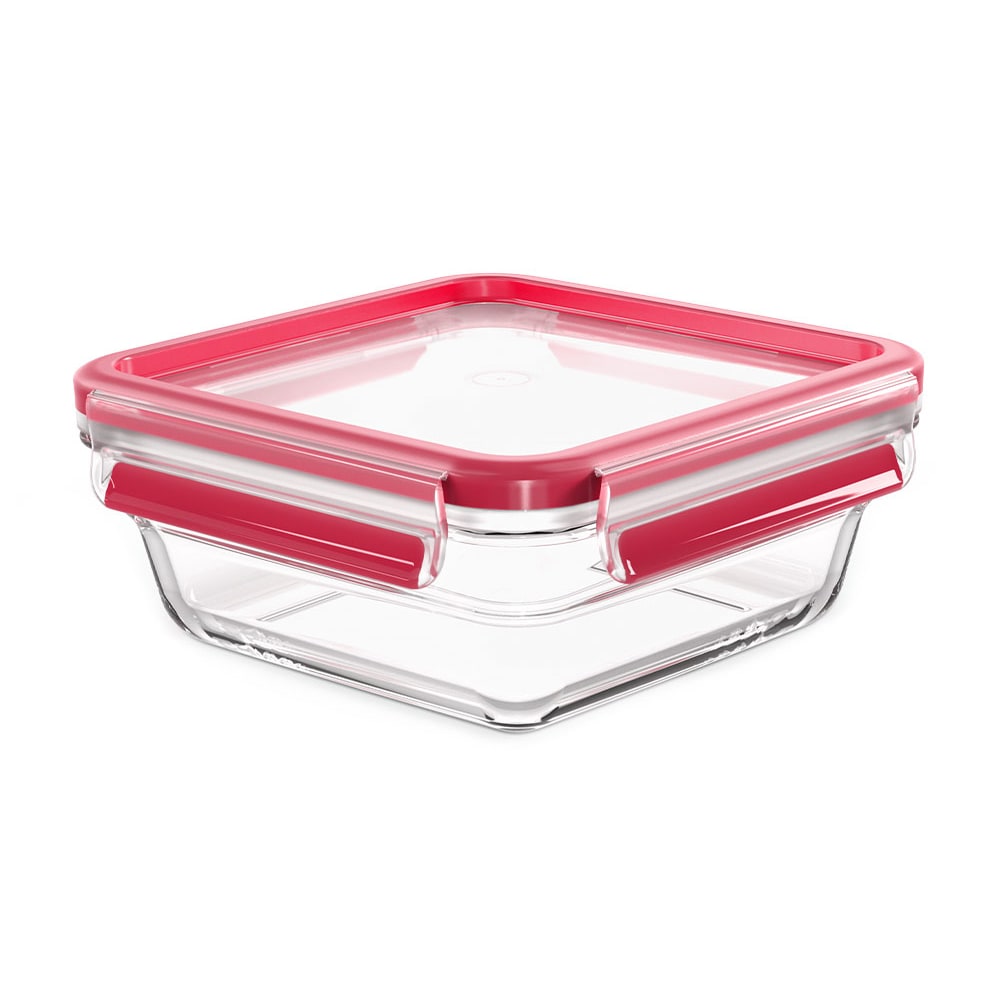 CLIP & CLOSE Frischhaltedose Glas, quadratisch