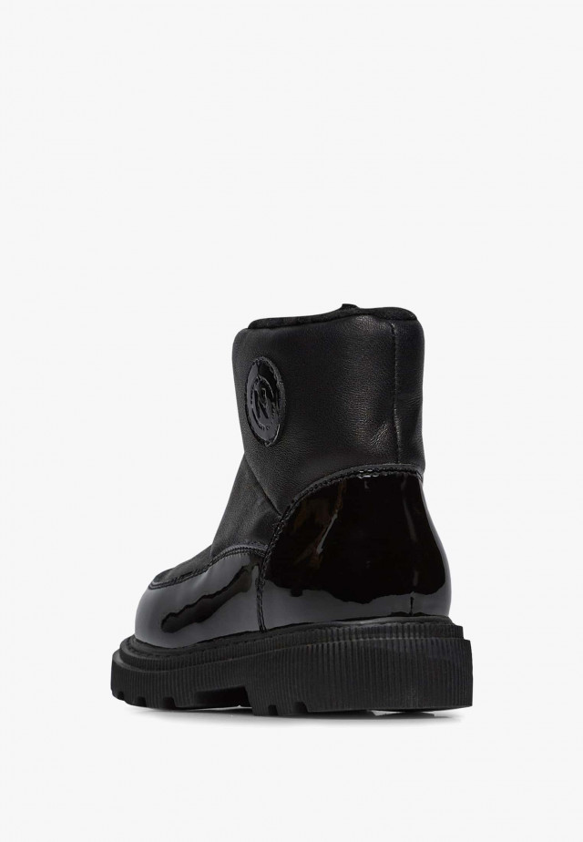 NATURINO GHITAStiefeletten aus Leder und Lackleder, Schwarz