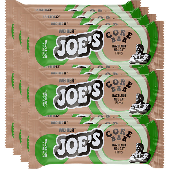 Joe's Core Bar Hazelnut Nougat, 12er Pack, 12 x 45g von Weider