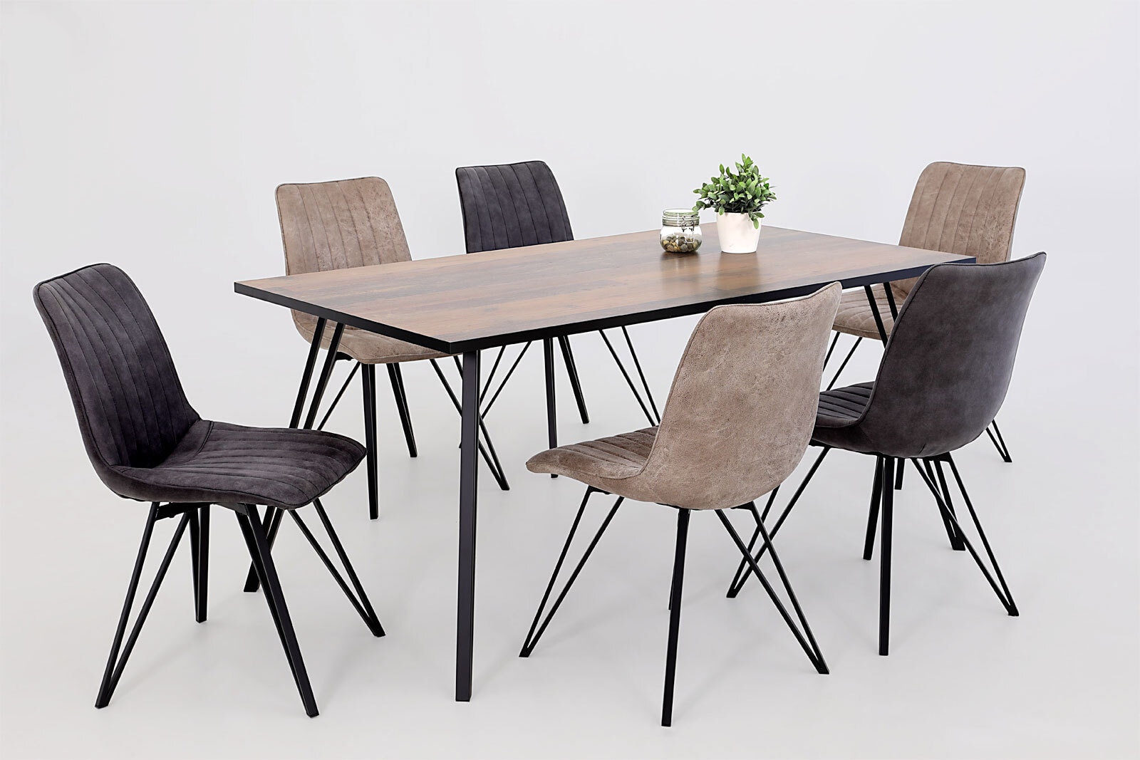 Stuhl Marie Vintage Anthrazit