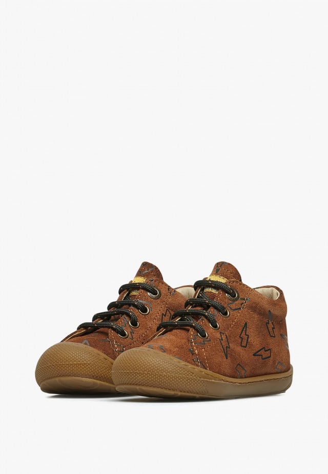 NATURINO COCOONLauflernschuhe aus Veloursleder, Orange