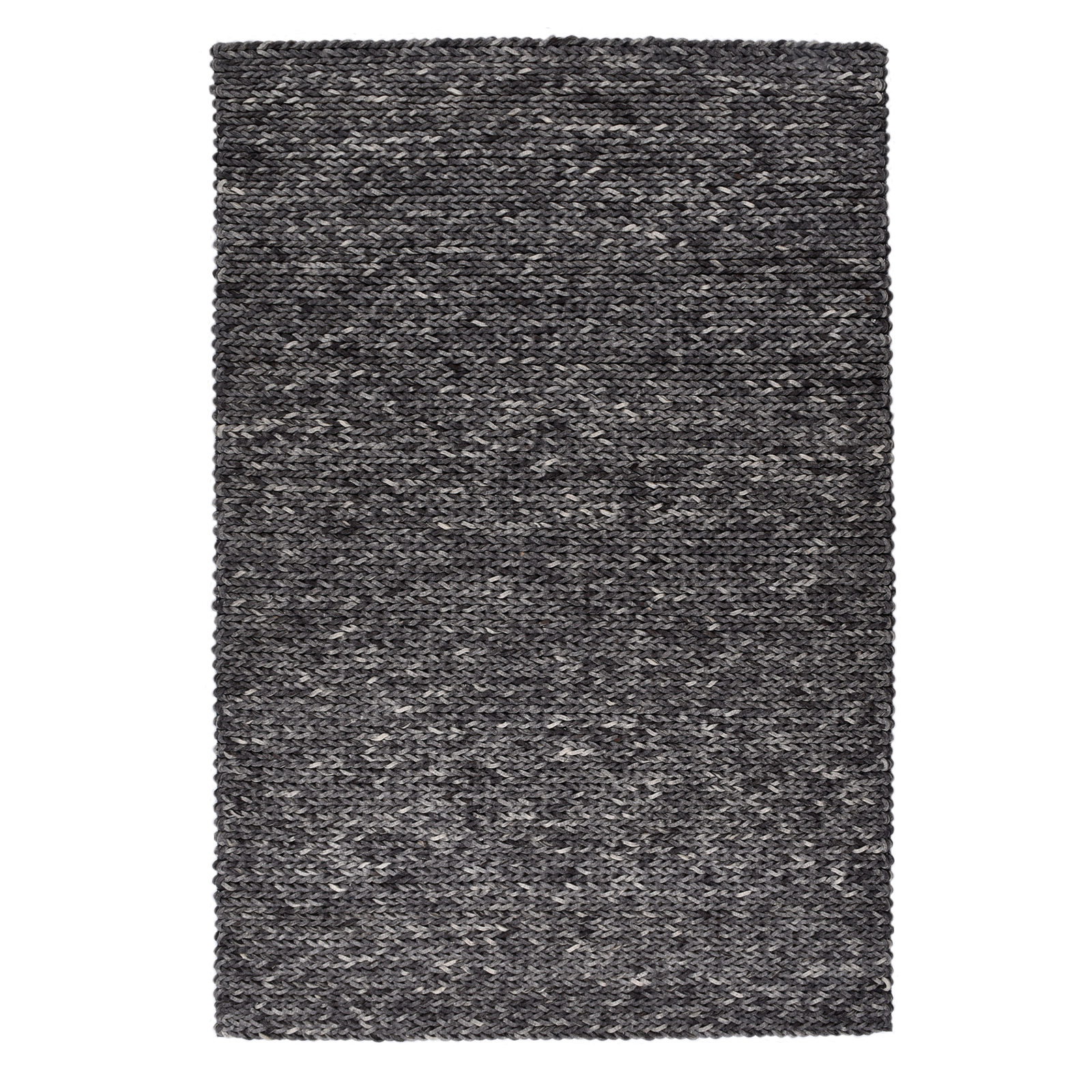 Teppich ARLBERG - natur dunkelgrau - handgewebt - 70x140 cm