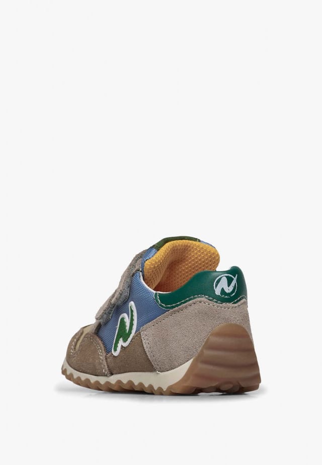 NATURINO SAMMY 2 VL.Sneakers aus Veloursleder und Gewebe, Grau-Beige