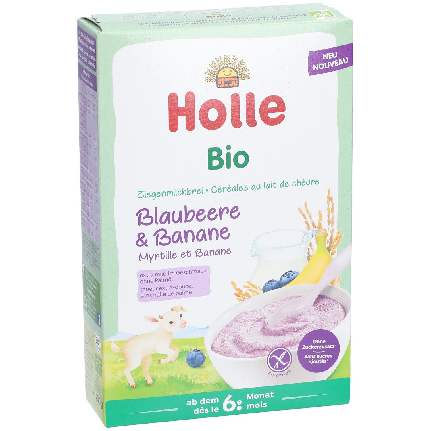 Holle Bio Milchbrei Blaubeere + Banane