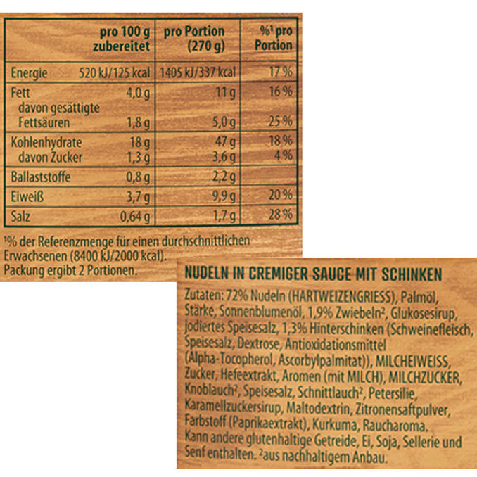 Hüttenschmaus Schinken Hörnli, 156g von Knorr