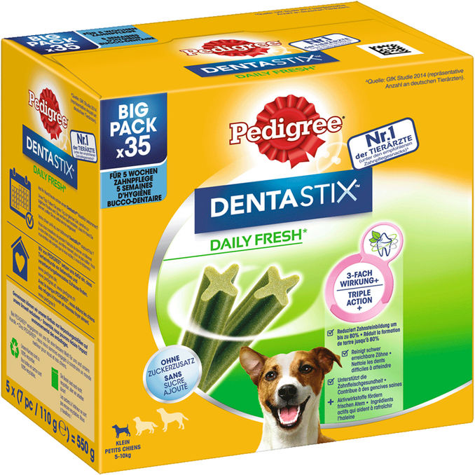 Pedigree Denta Stix (Für kleine Hunde 5-10kg), 7 Stück, 550g von Pedigree