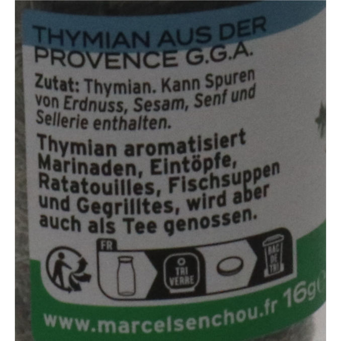 Thymian aus der Provence, 16g von Marcel Senchou