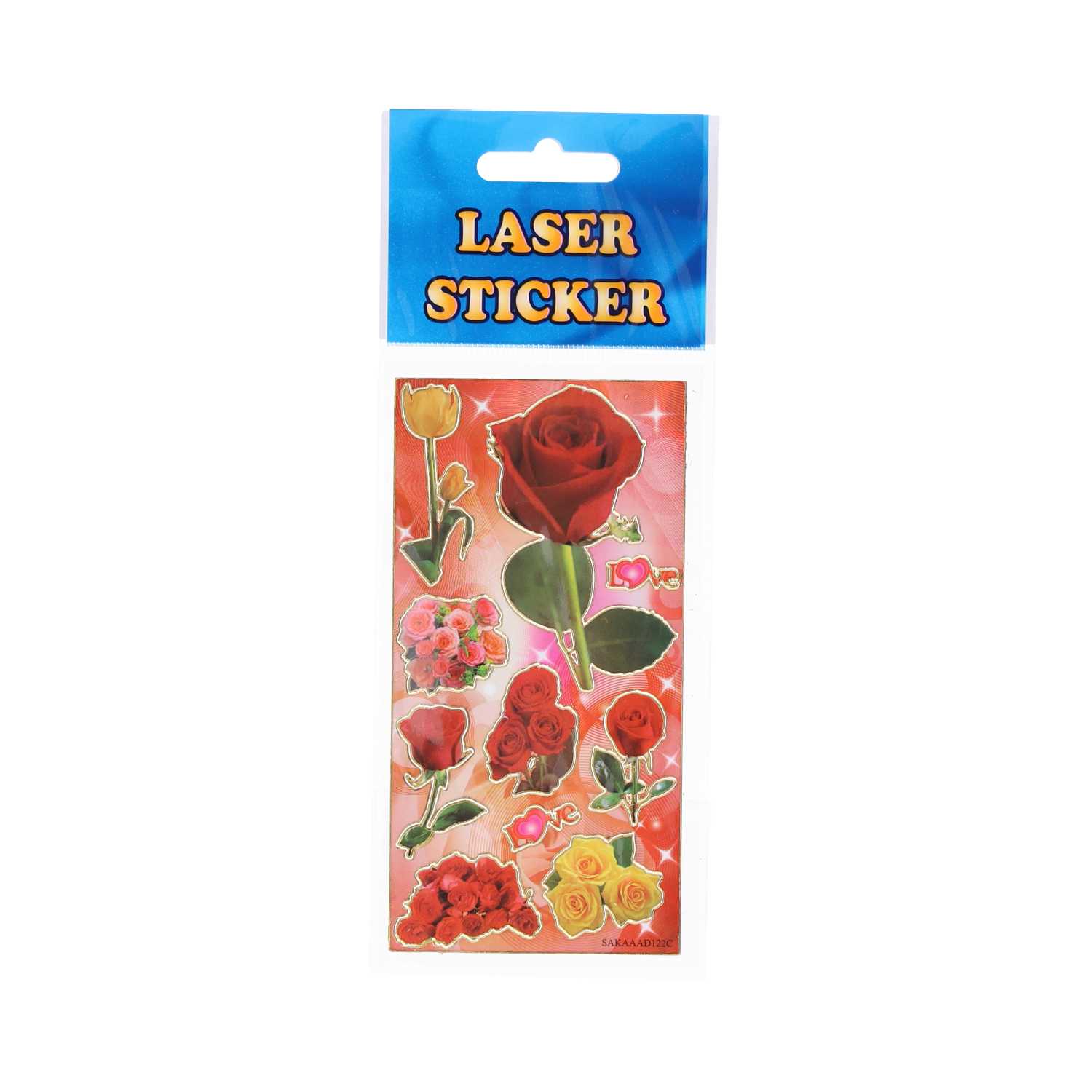 Sticker Laser Blumen 7 x 18 cm 9fach